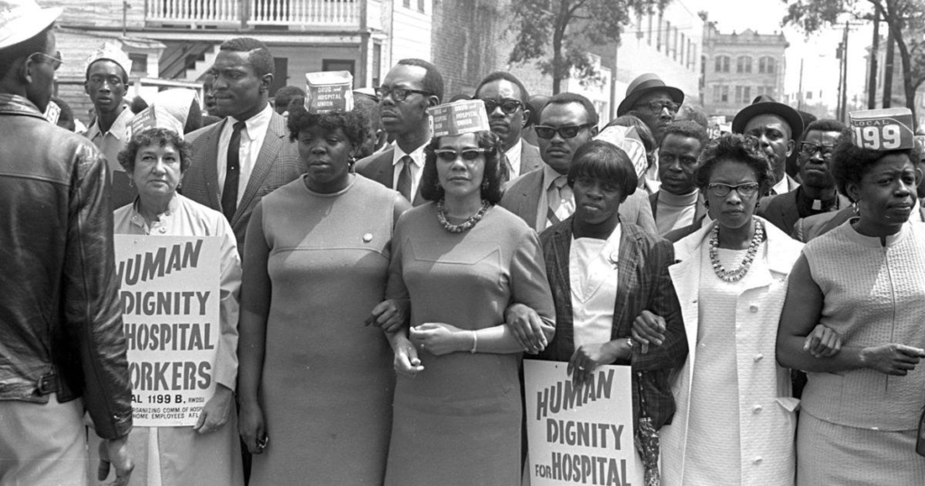 Black Women Civil Rights Movement activists leading historic protests