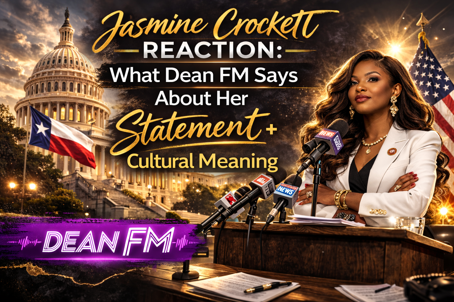 Jasmine Crockett Reaction: What Dean FM Says About Her Statement + Cultural Meaning